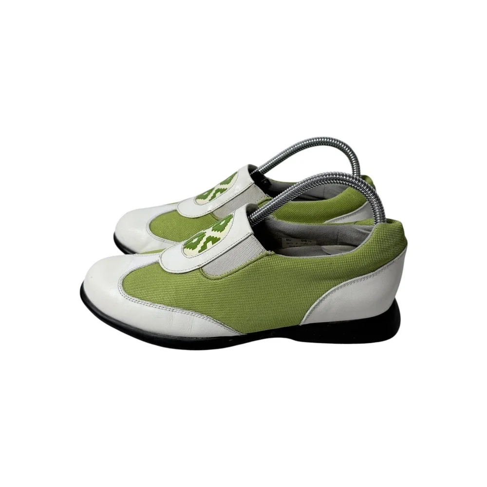 Sandbaggers Bali Women's Slip-On Golf Lime Green/White Golf Shoes 8.5